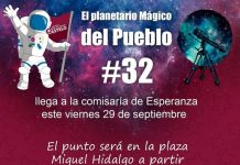 El Planetario Mágico Itinerante estará el próximo viernes 29 de Septiembre, en Plaza Pública Miguel Hidalgo, Comisaría de Esperanza